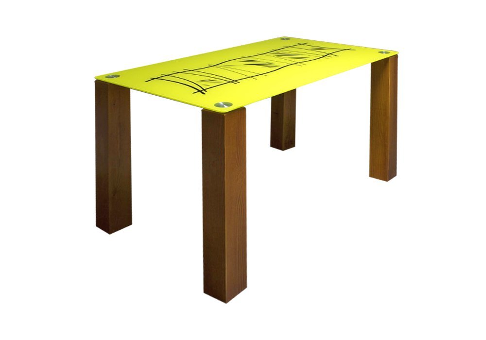  Недорого Кухонные столы Стол обеденный стеклянный "Бамбук" Диана