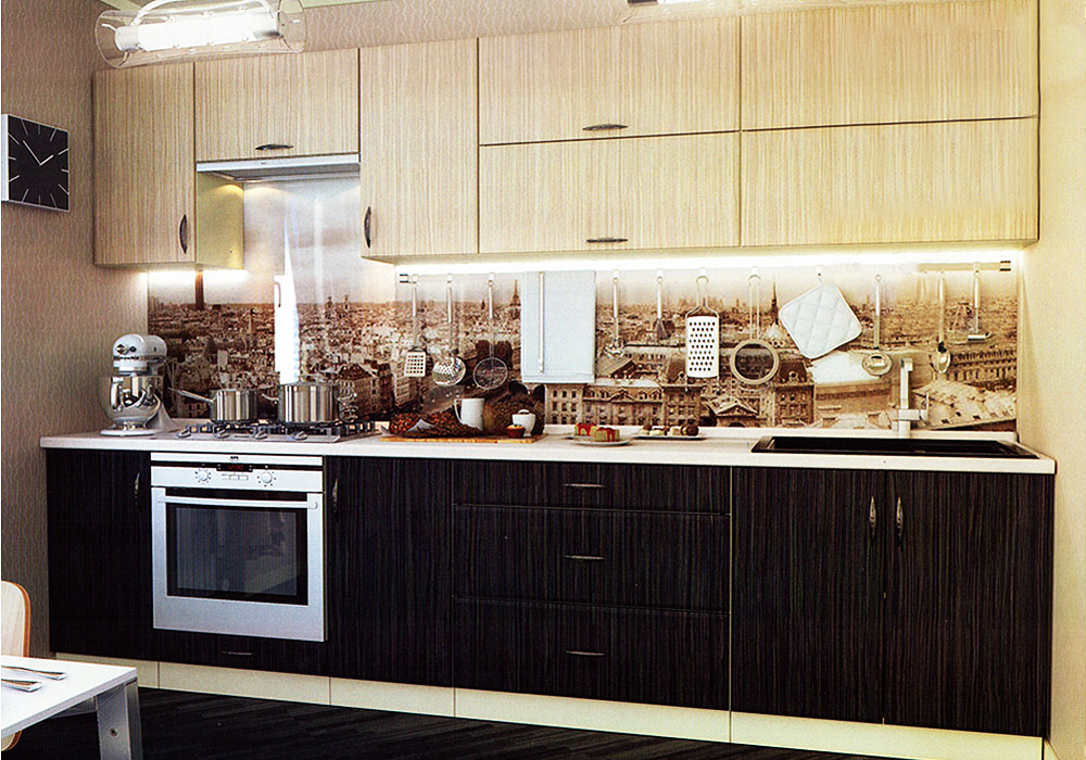 Кухня с гладкими фасадами МДФ 3,0 м Альфа-Мебель