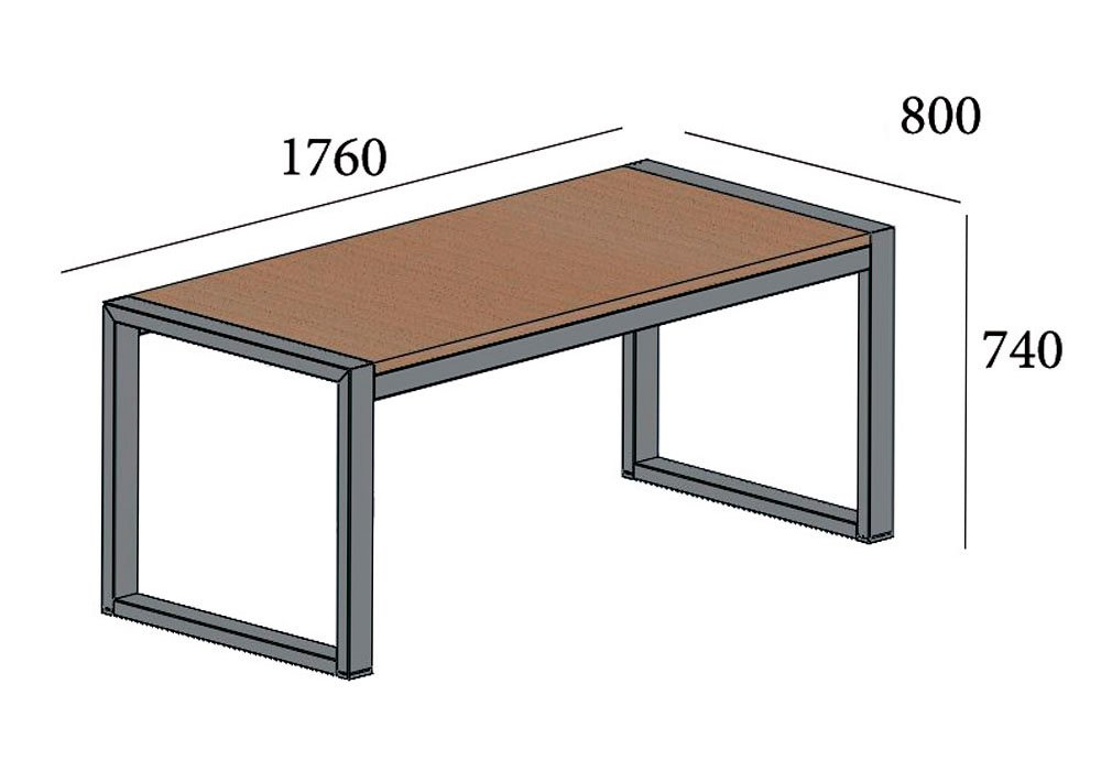  Купити Письмові столи Стіл письмовий "Спот" 176х80 Метал-Дизайн