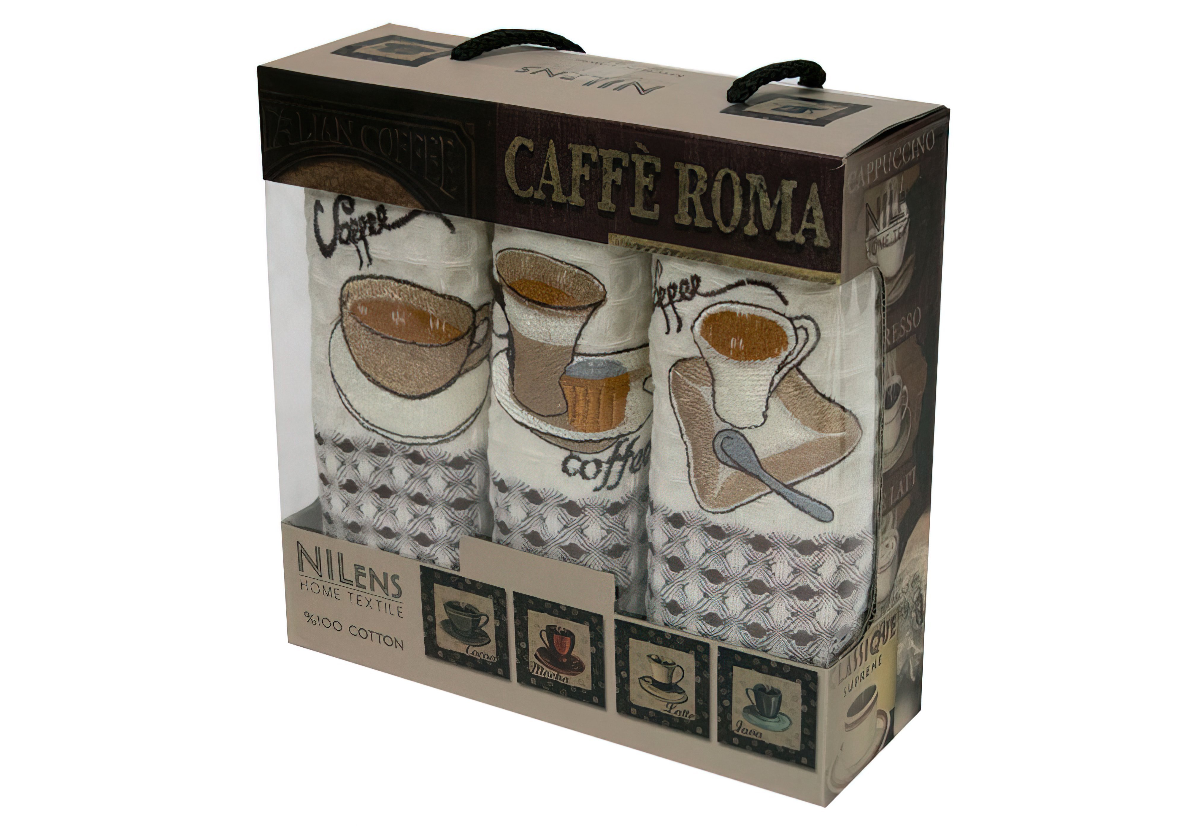 Набор кухонных полотенец "Caffe roma 04" Nilteks