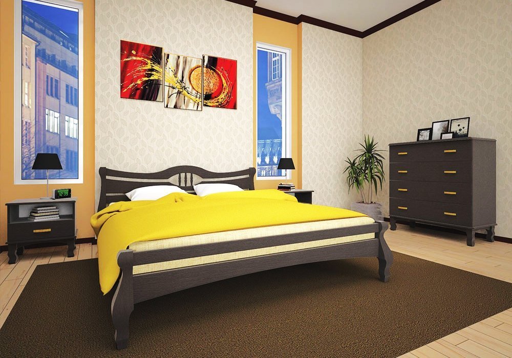  Купити Дерев'яні ліжка Ліжко "Корона" 90х190 ТИС