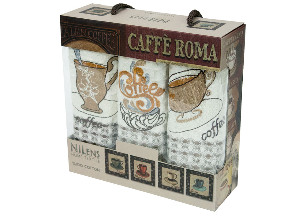 Набір кухонних рушників "Caffe roma 01" 35х50 Nilteks