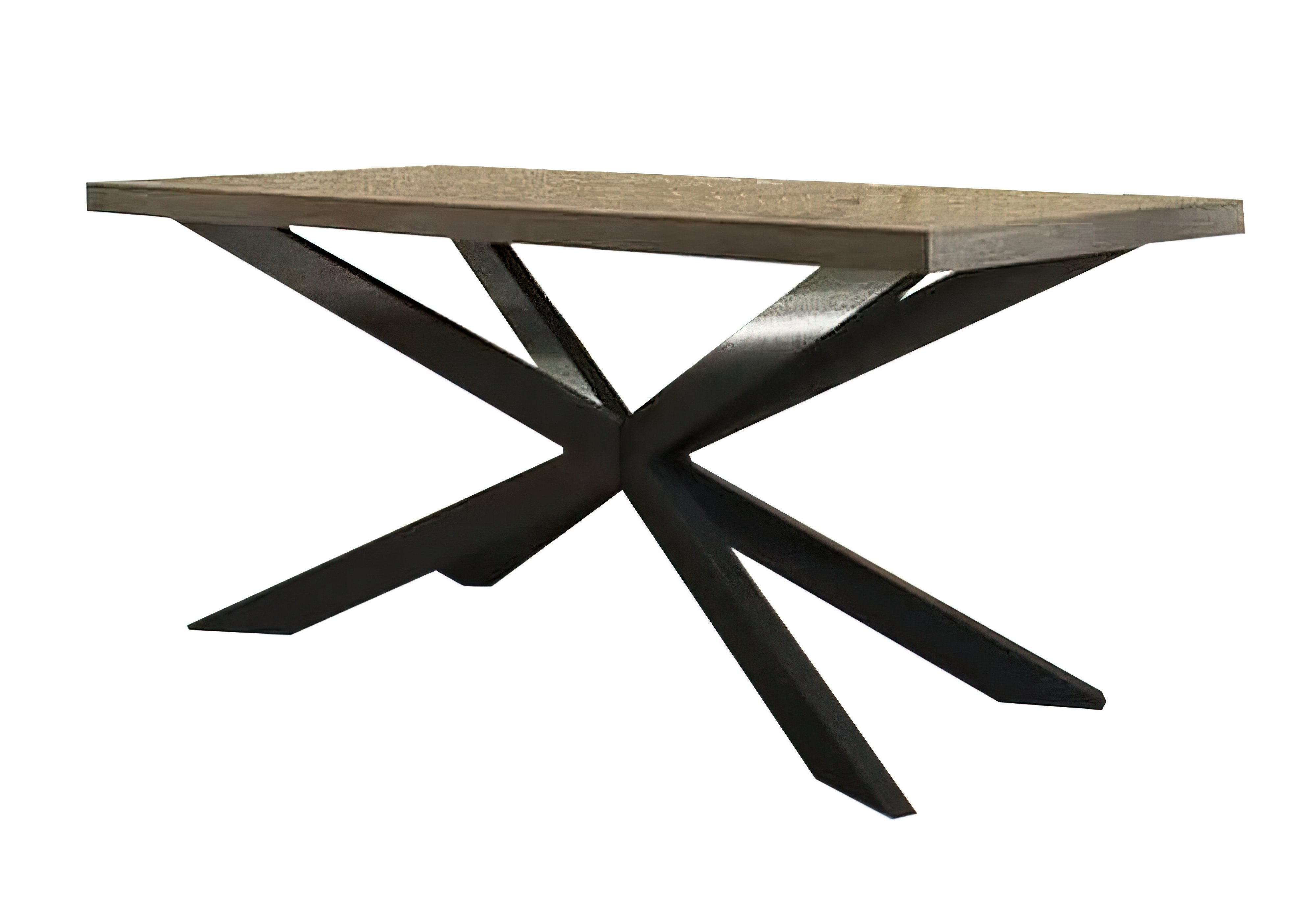 Обеденный стол Икс Металл-Дизайн, Ширина 160см, Глубина 80см
