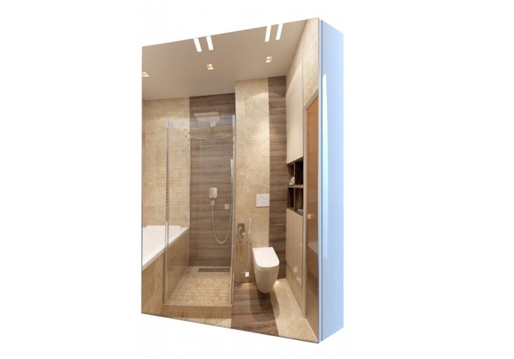 Зеркальный шкаф для ванной Standard Aquarius, Глубина 15см, Высота 70см