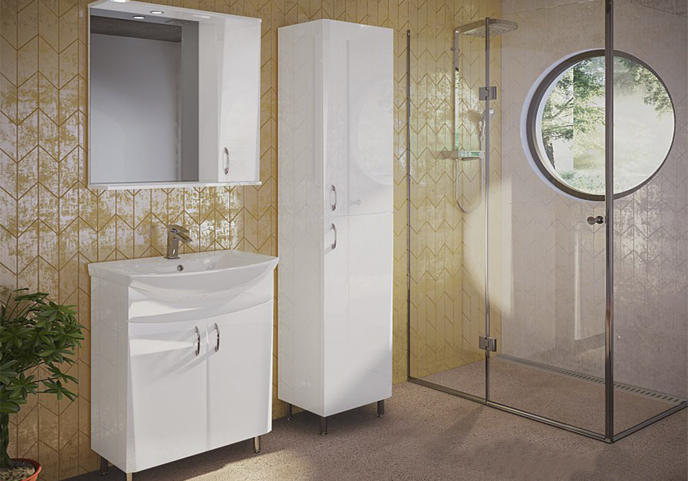 Комплект мебели для ванной Жако Aquarius, Цвет Белый, Материал МДФ