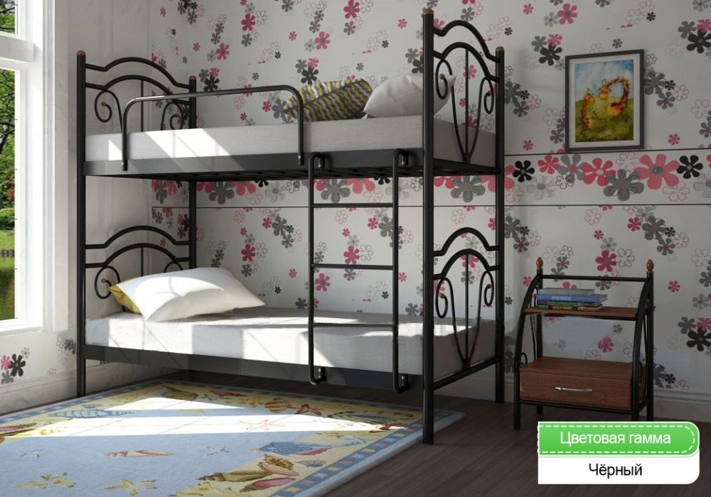  Недорого Двухъярусные кровати Двухъярусная металлическая кровать "Диана" Металл-Дизайн