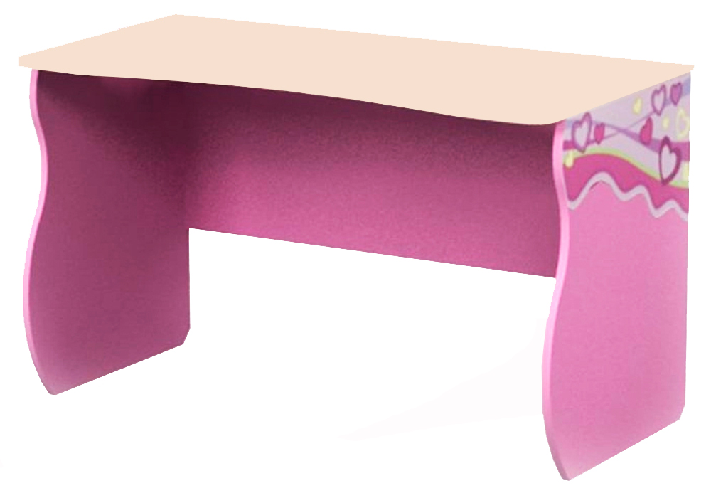 Детский письменный стол Pink Pn-08-1 Дорис, Ширина 125см, Глубина 67см