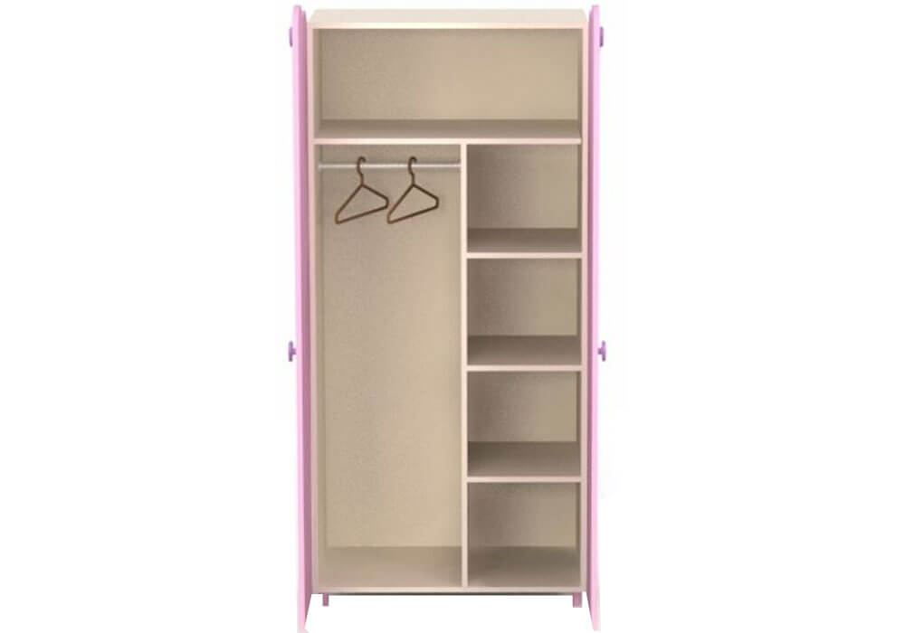  Купить Шкафы Детский шкаф "Pink Pn-02-1 с зеркалами" Дорис