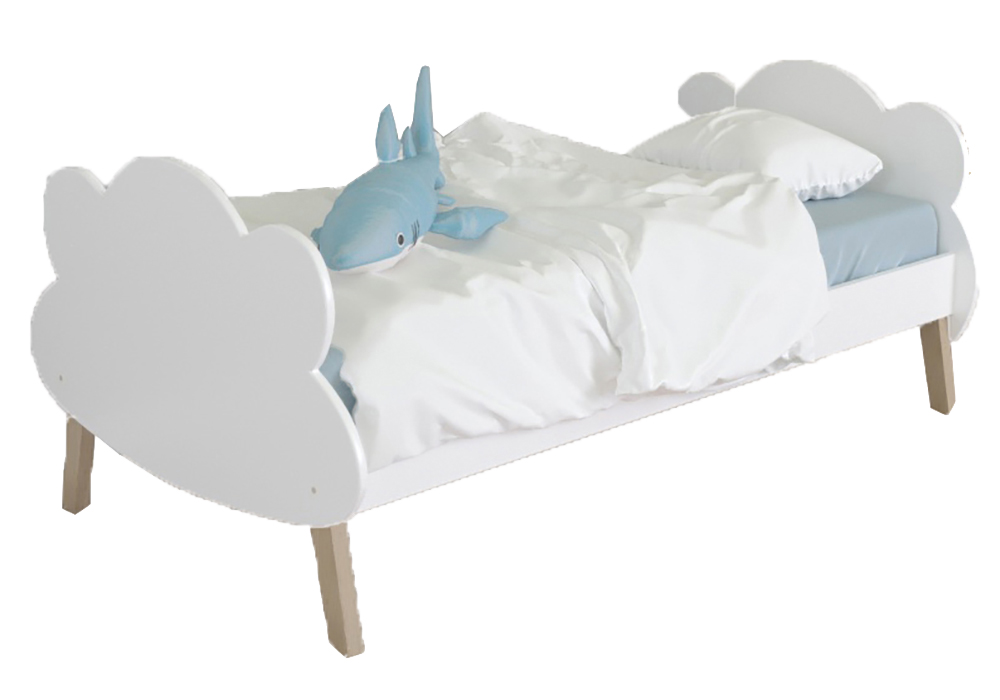 Детская кровать Cloudy Шарк, Ширина 166см, Глубина 82см, Высота изголовья 90см