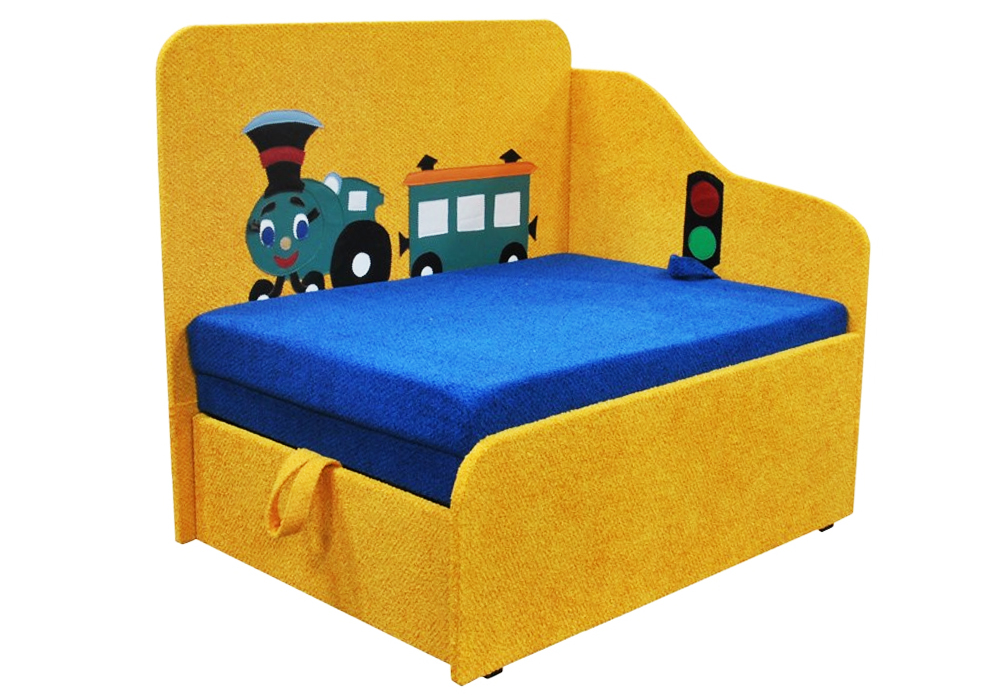 Дитячий диван Міні з аплікацією Паровозик Ribeka, Ширина 100см