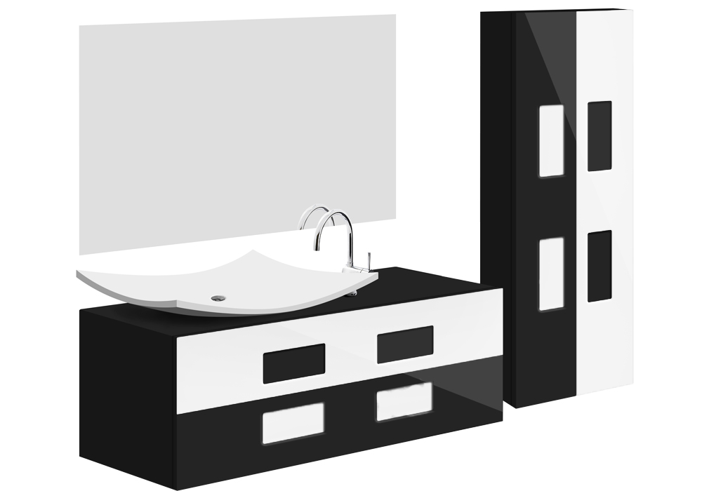 Комплект мебели для ванной Токио Микола-М, Монтаж Навесной