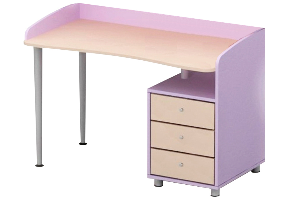 Детский письменный стол Silvia Si-08-2 Дорис, Ширина 125см, Глубина 65см