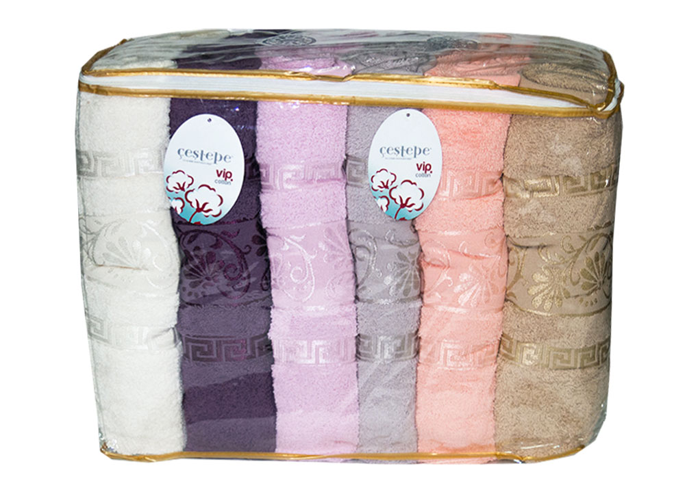 Набор махровых полотенец Cotton diana Cestepe, Длина 90см, Пол Женщина