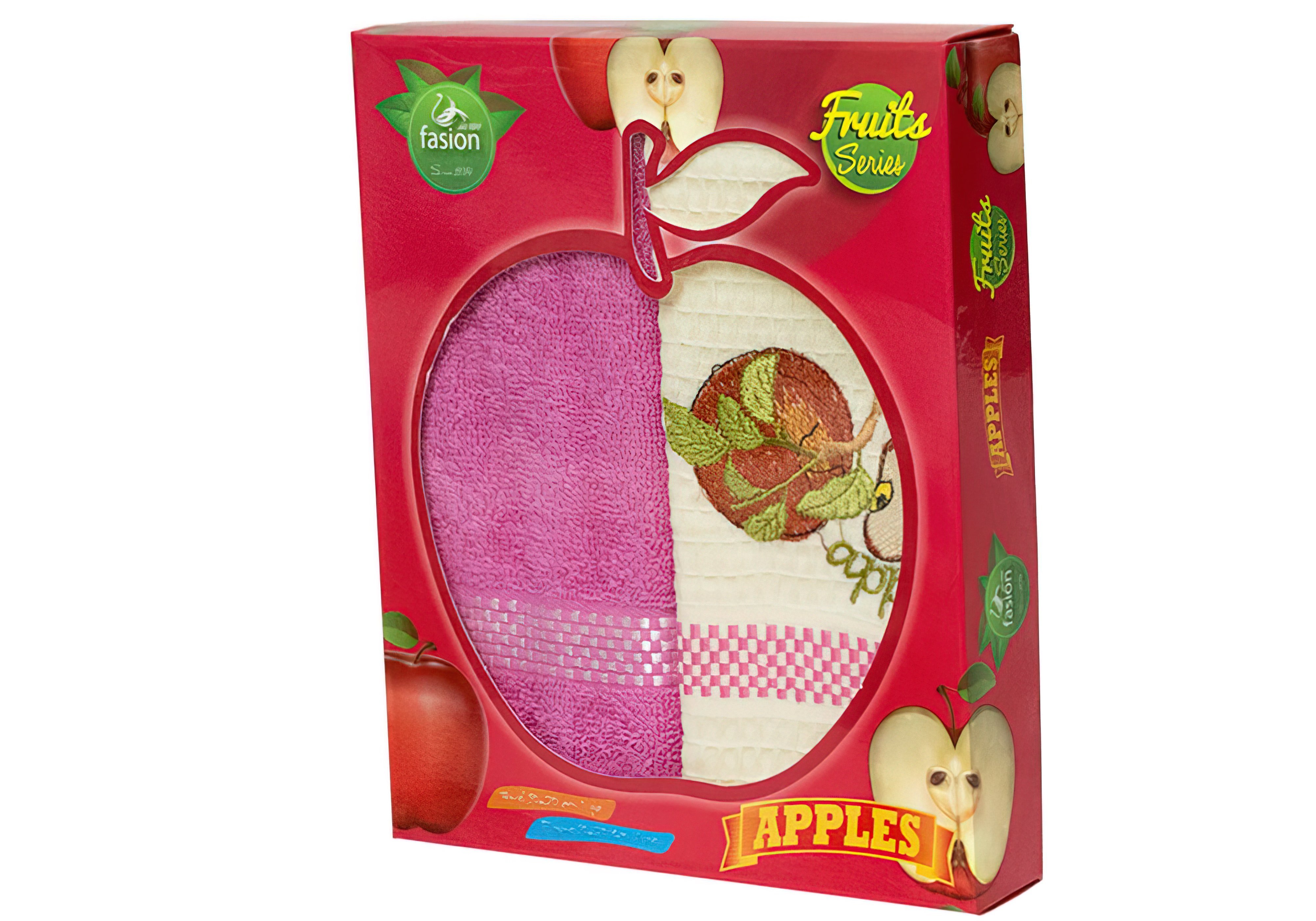 Набор кухонных полотенец Fashion fruits apple Nilteks, Длина 70см, Ширина 50см