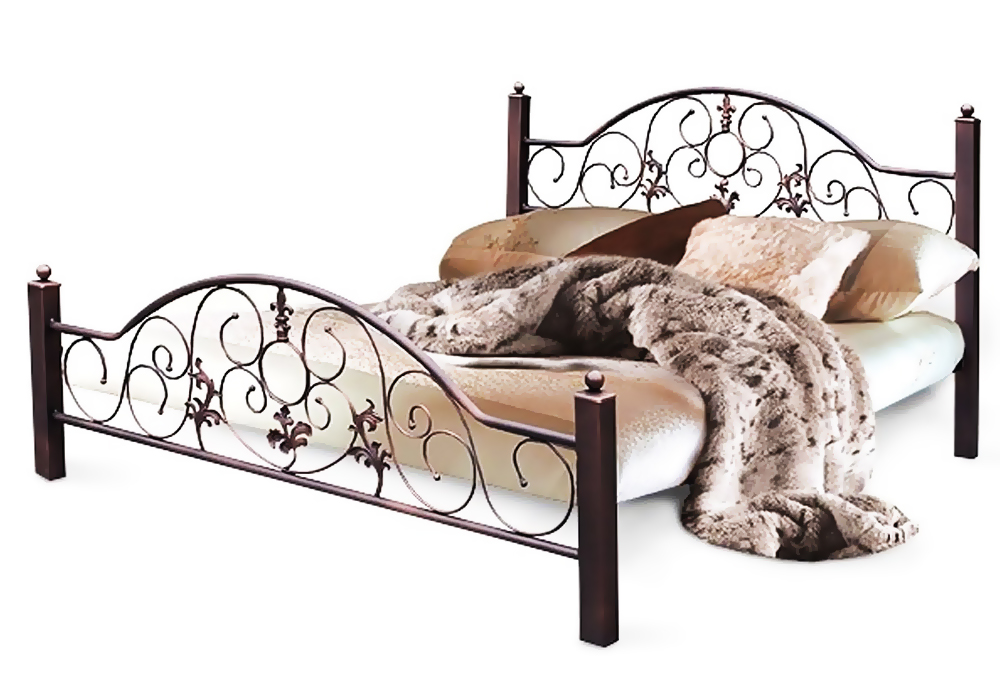 Металева двоспальне ліжко Жозефіна 140х190 Метал-Дизайн, Ширина 150см