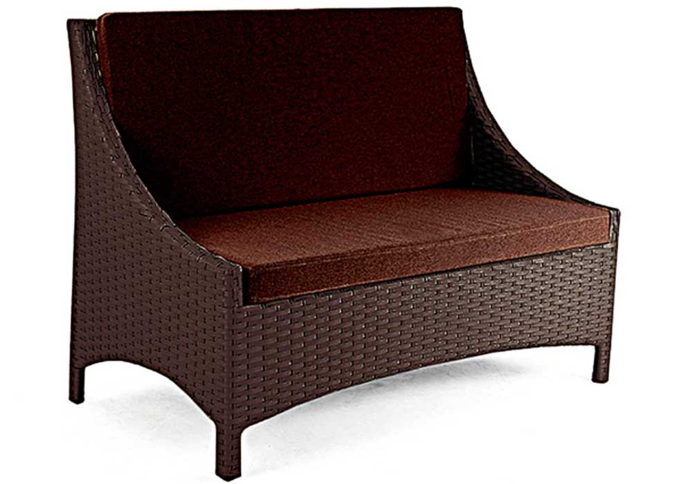  Недорого Плетеная мебель из ротанга Диван двухместный "Глэм" 120х62х90 Pradex