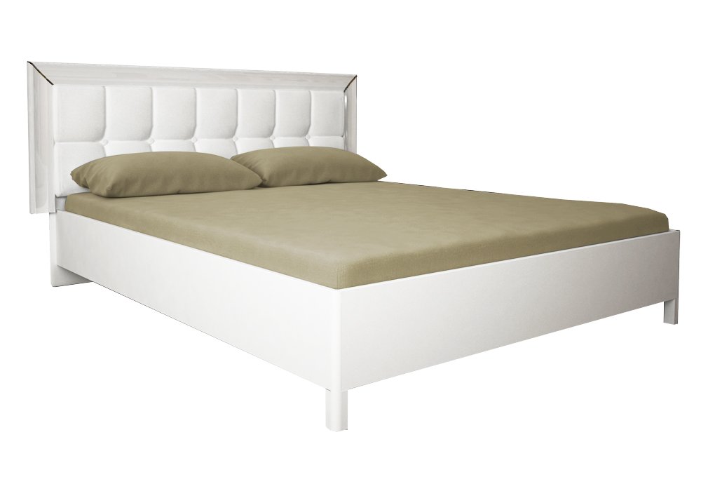  Недорого Ліжка Ліжко двоспальне "Белла" з м'яким узголів'ям 160x200 MiroMark