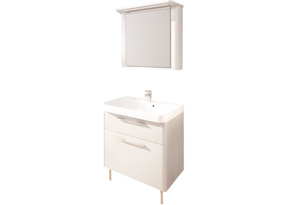  Недорого Мебель для ванной комнаты Тумба с умывальником "Devon 80" Fancy Marble