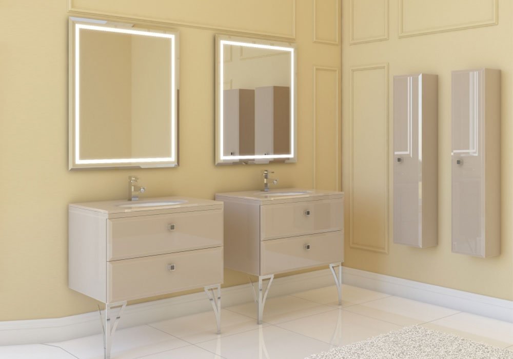  Купить Зеркала в ванную комнату Зеркало для ванной "Shantal LED 75x90" Marsan