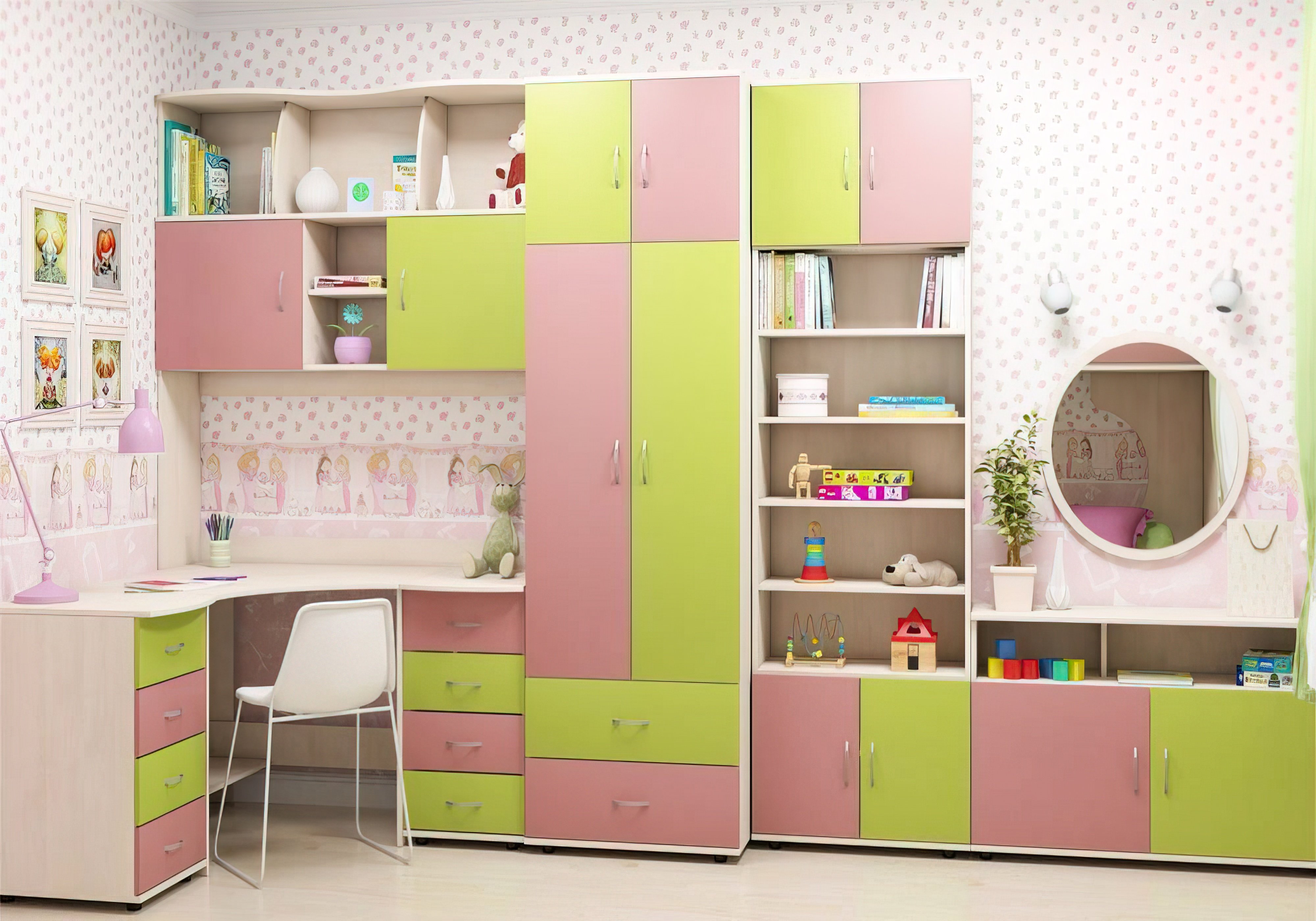  Купить Детские шкафы Детский стеллаж "Dori pink" Аззаре