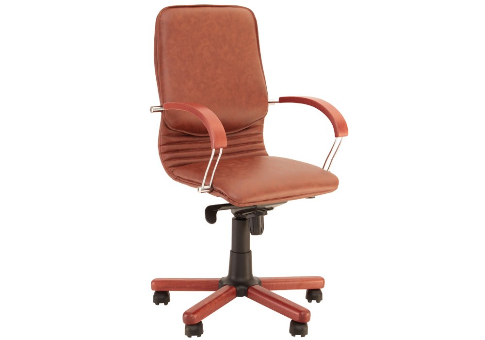  Купить Офисные кресла Кресло "Нова WOOD CHROME" Новый стиль