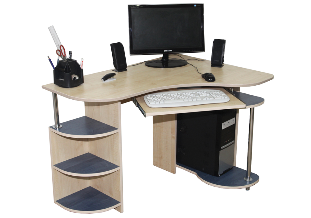 Кутовий компютерний стіл Кліо Ніка-Меблі, Ширина 110см, Глибина 80см