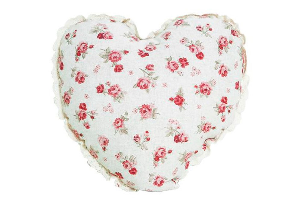 Декоративна подушка Серце Red Rose Прованс, Ширина 32см, Частина тіла Голова