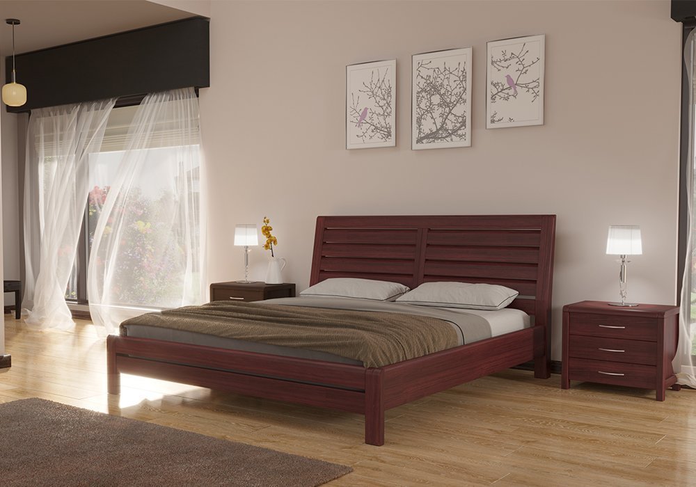  Купити Дерев'яні ліжка Ліжко "INATA" 90x200 MiroMark