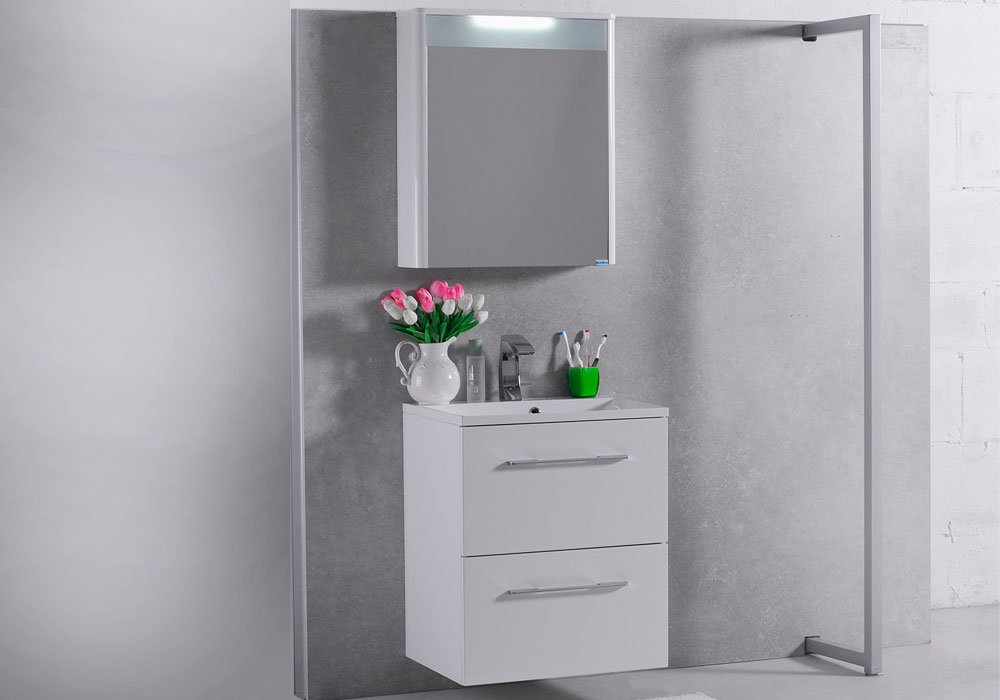  Недорого Меблі для ванної кімнати Тумба з умивальником "Santorini 60" Fancy Marble