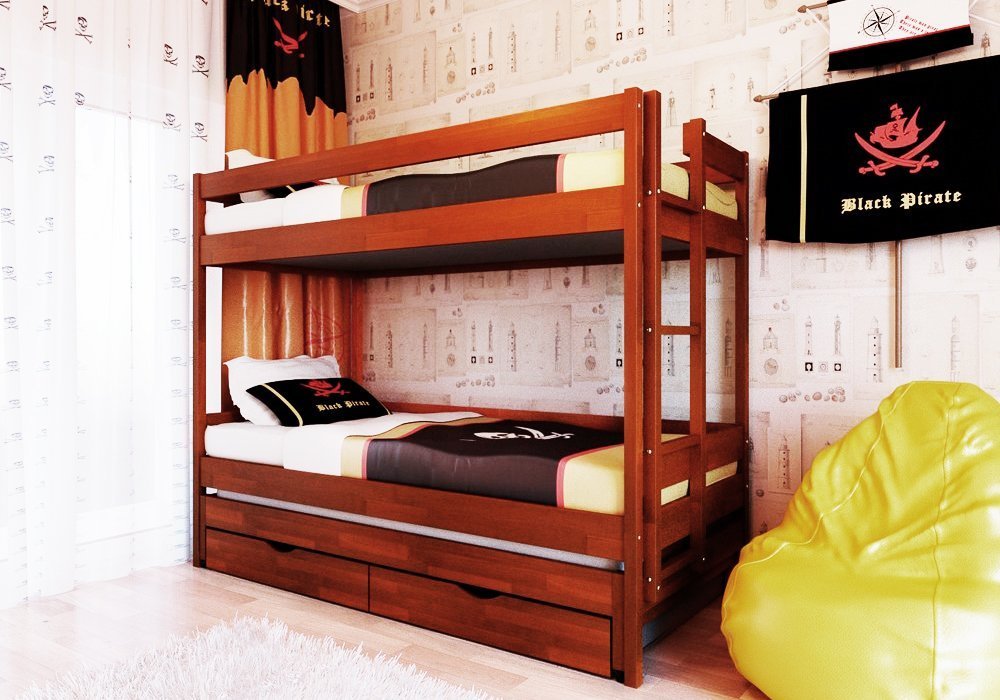  Купить Детские кровати Двухъярусная кровать "Трио" Мио Мебель