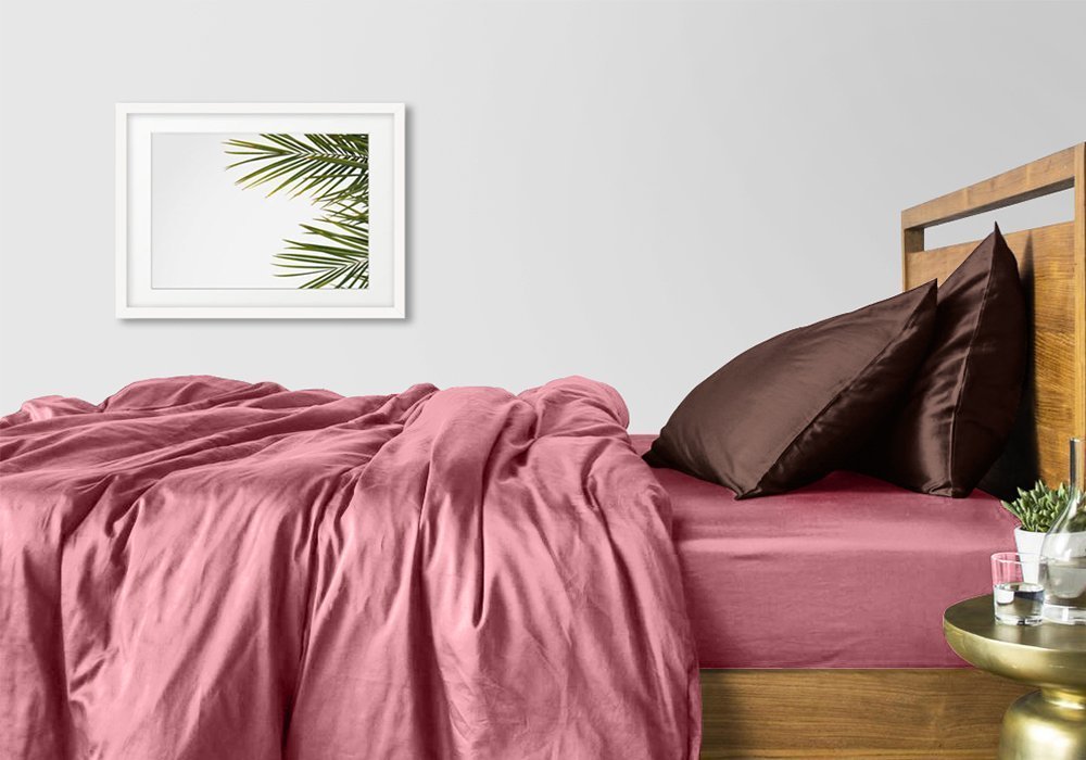  Купить Постельное белье Комплект постельного белья полуторный "Сатин Пудра Шоколад 1" Cosas