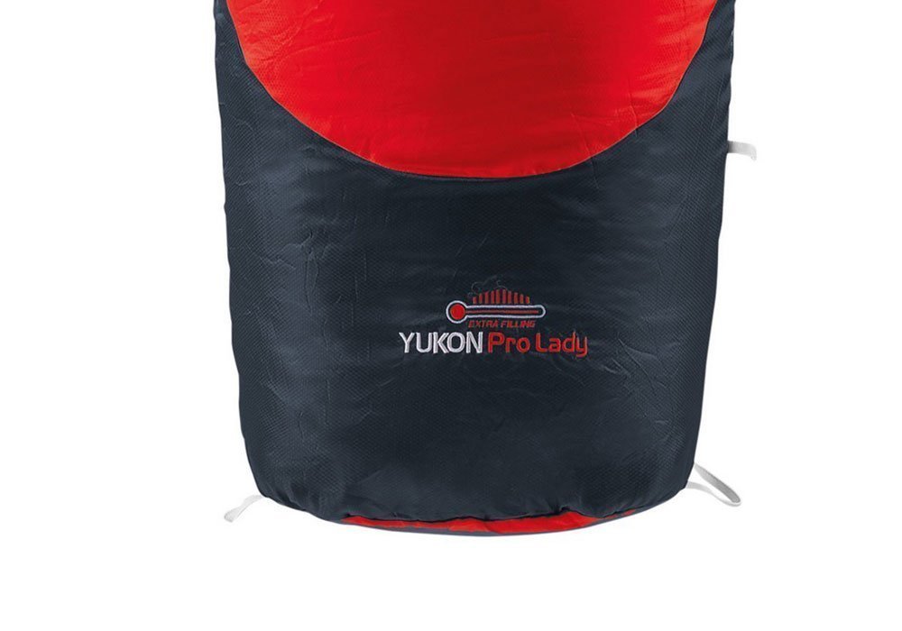  Недорого Спальні мішки Спальний мішок "Yukon Pro Lady + 0 ° C Red-Black (Left)" Ferrino 