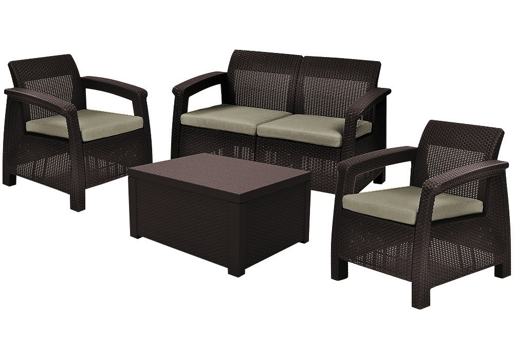  Комплект садових меблів Tarifa Lounge Set Time Eco , Комплектація Стіл + Диван + 2 крісла 