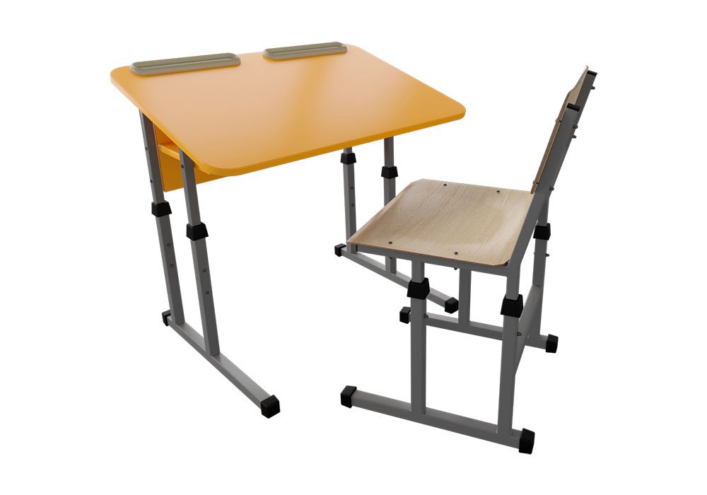  Купить Детские столики и столы Комплект для школьника "Антисколиозный" Металл-Дизайн
