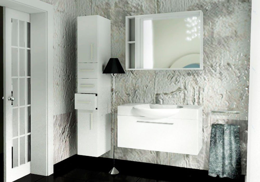  Недорого Мебель для ванной комнаты Пенал для ванной "SC-2" Fancy Marble