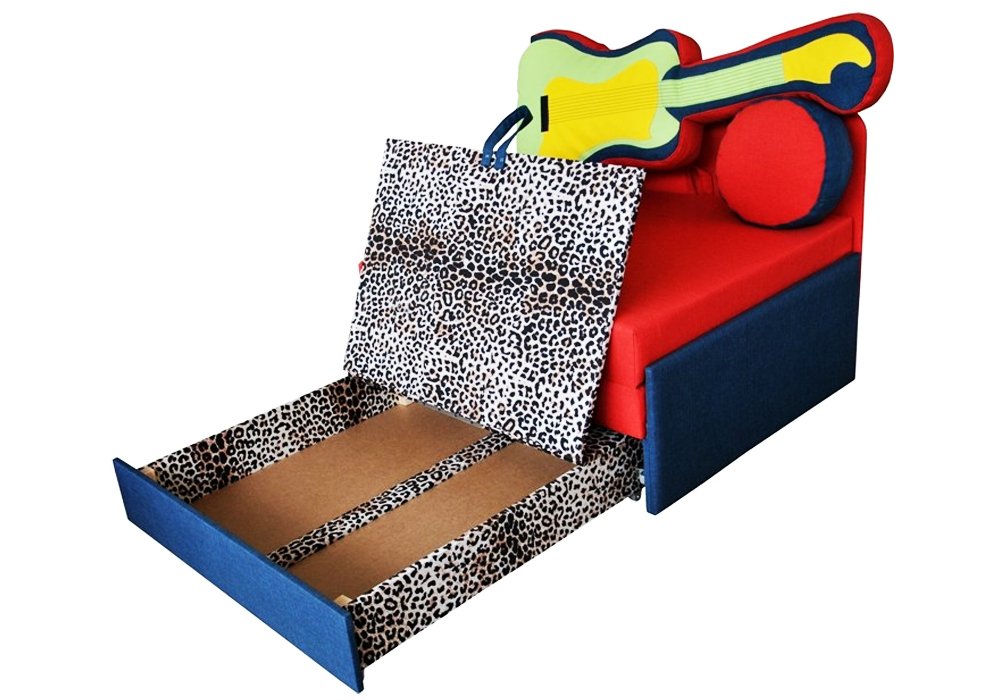  Недорого Детские диваны Детский диван "Омега с аппликацией Гитара" Ribeka