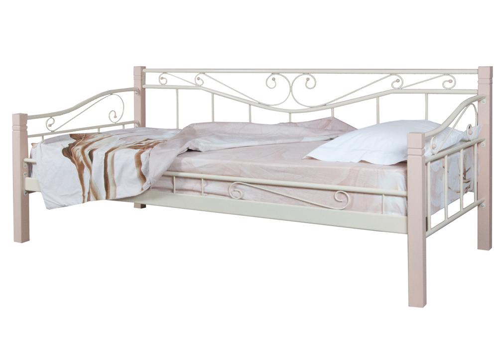 Металева односпальне ліжко "Тахта Емілі" 90x190 Melbi
