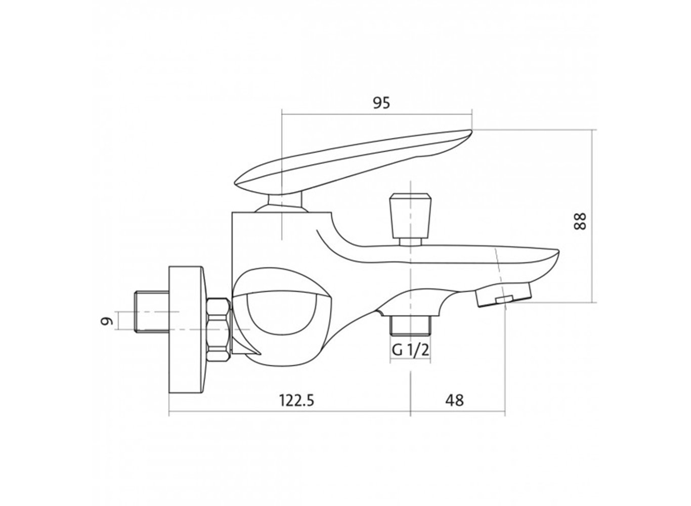  Купити Змішувачі Змішувач "Mayo для ванни і душа" Cersanit 