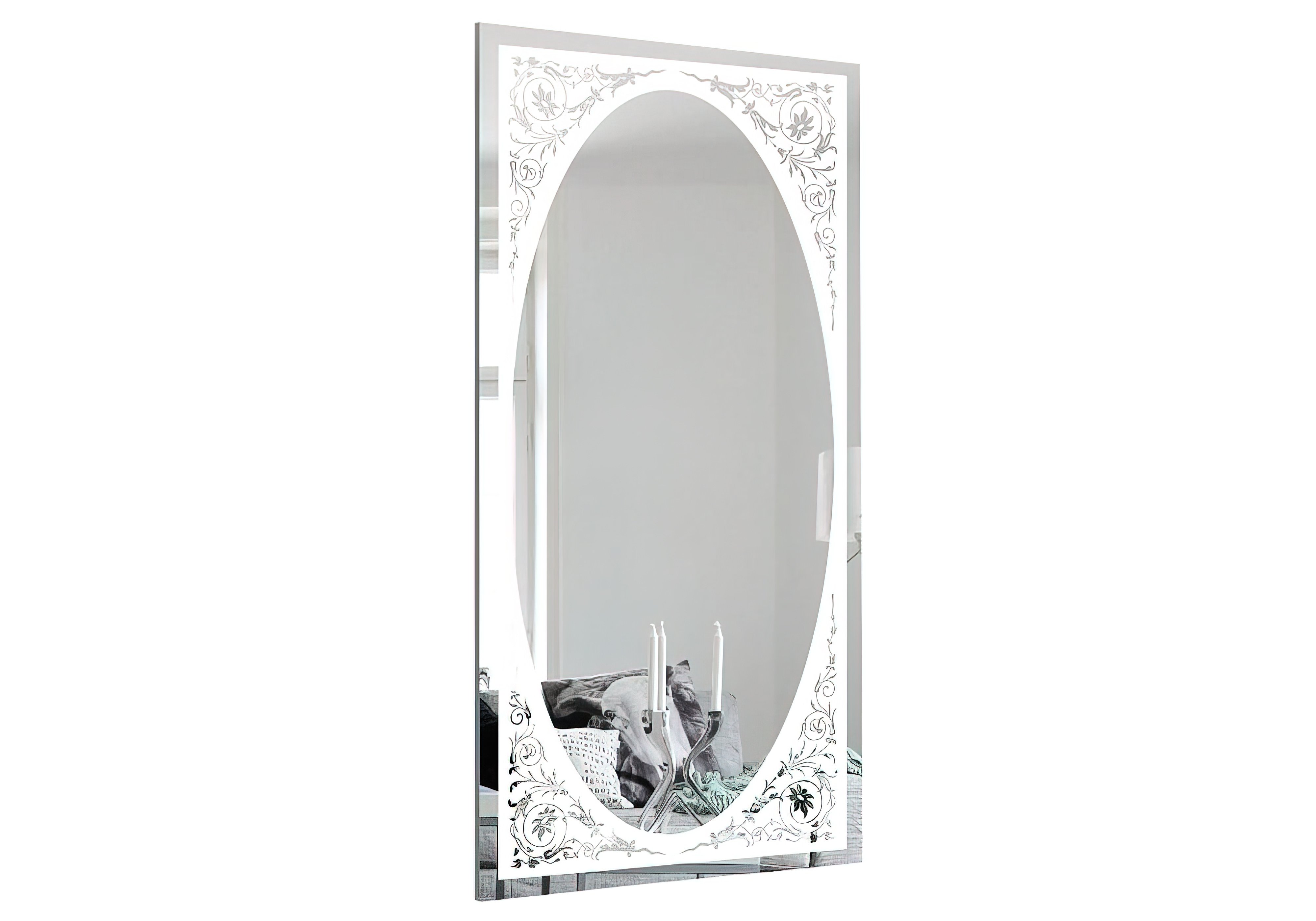 Зеркало для ванной Царское 90х60 Диана, Ширина 90см, Глубина 1см