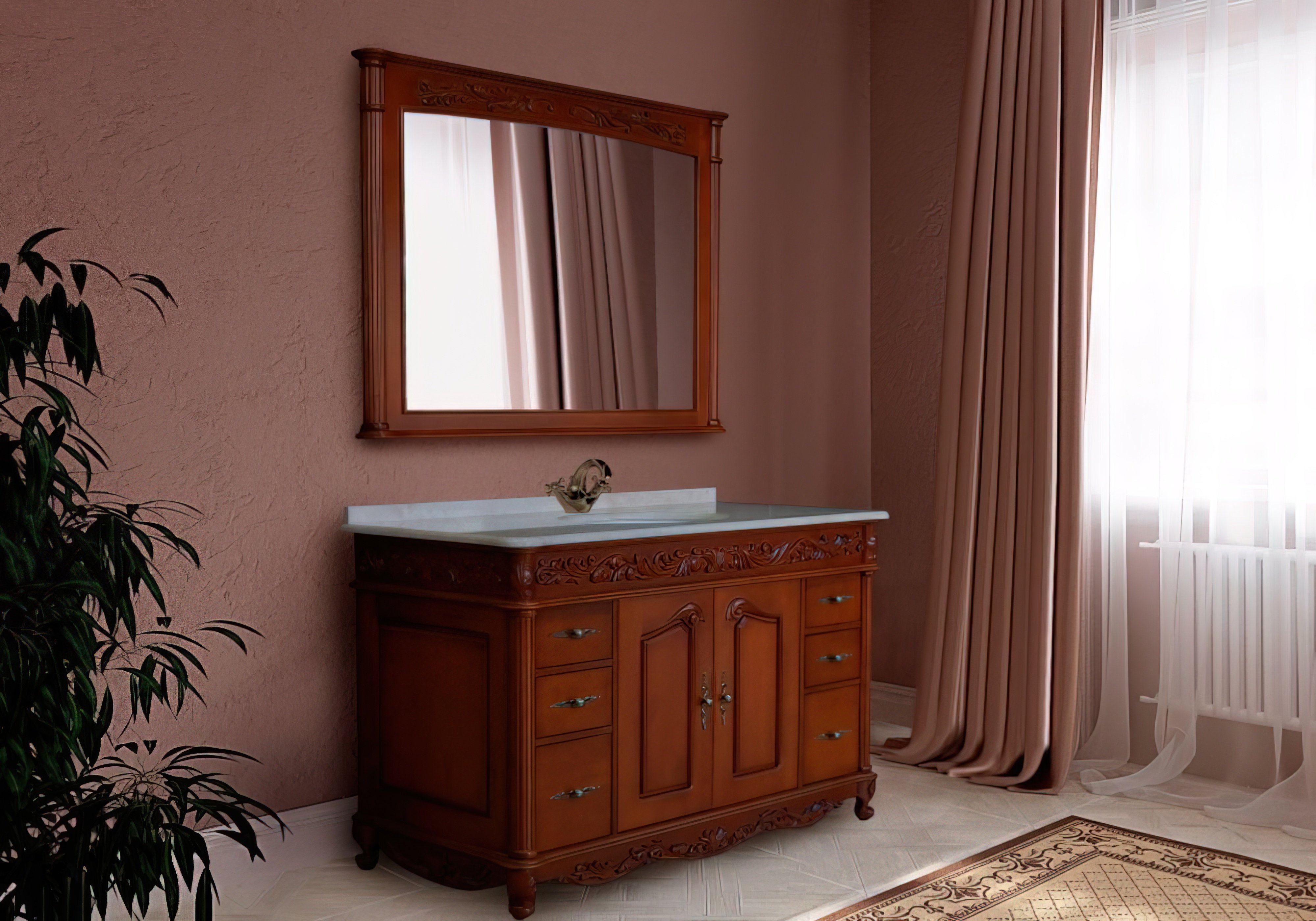  Недорого Мебель для ванной комнаты Зеркало для ванной "Olympia" Marsan