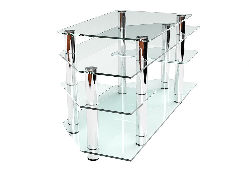  Недорого Тумби під телевізор  Тумба ТВ скляна "Беттер 140" Діана 