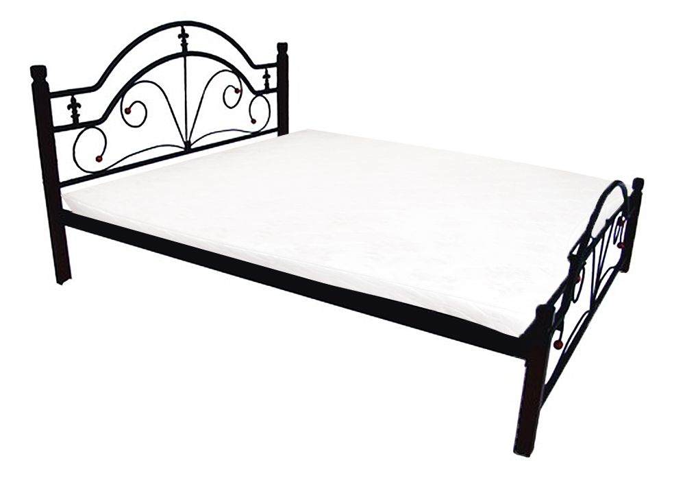 Металева ліжко "Діана 80х190" на дерев'яних ніжках Метал-Дизайн
