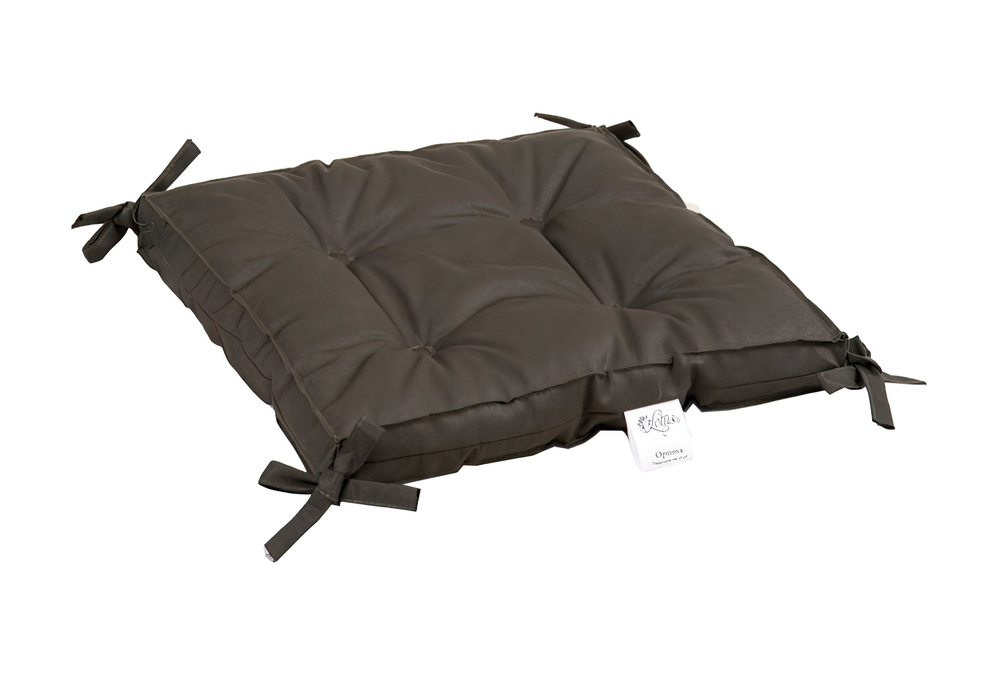 Декоративная подушка на стул "Optima с завязками хаки" Lotus