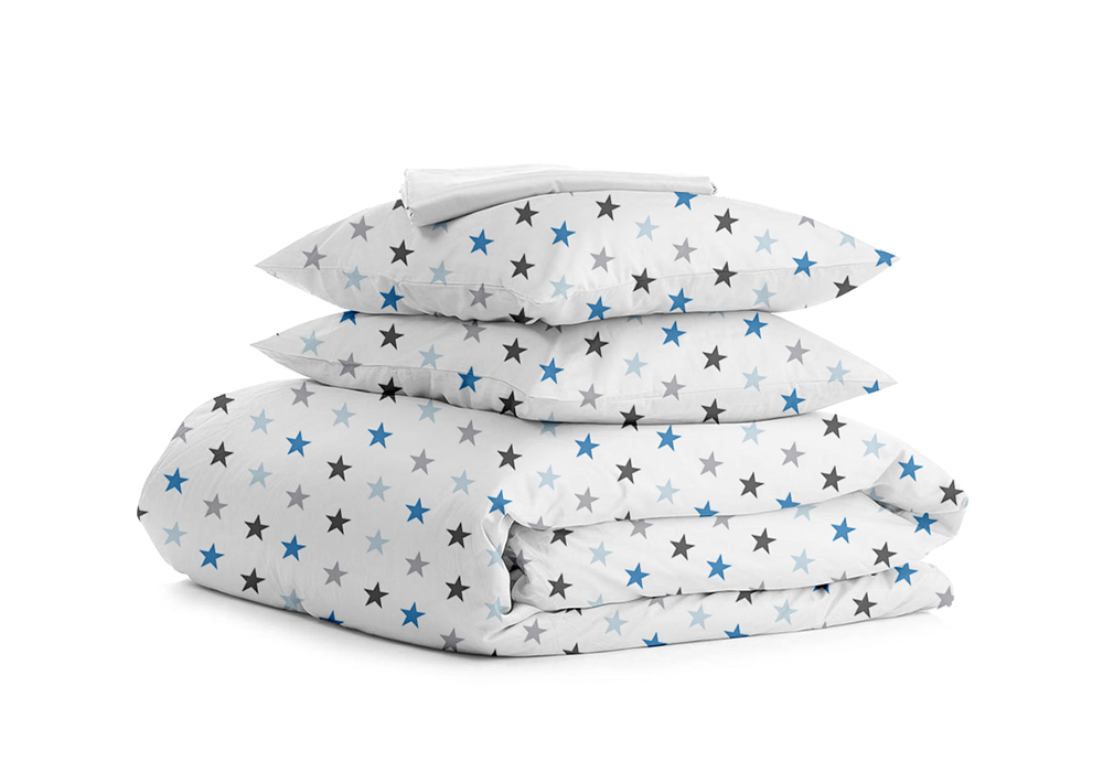 Комплект постельного белья полуторный "Star Blue White" Cosas