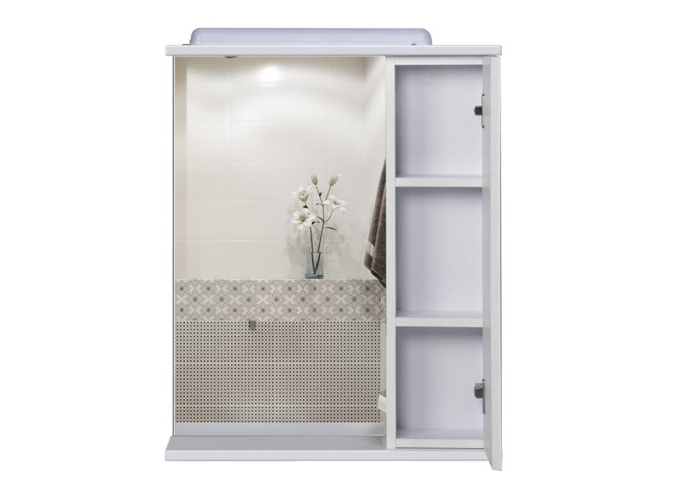 Недорого Мебель для ванной комнаты Зеркало со шкафчиком с LED-подсветкой СТ-60 Мойдодыр