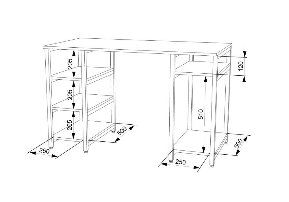  Недорого Столи Комп'ютерний стіл "СКЛ-2" 120x60 Югос
