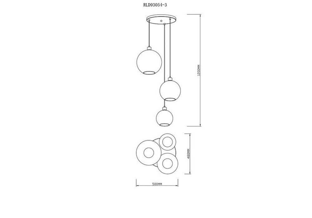 Недорого Люстри Люстра "GLOSS RLD93054-3" Zuma Line