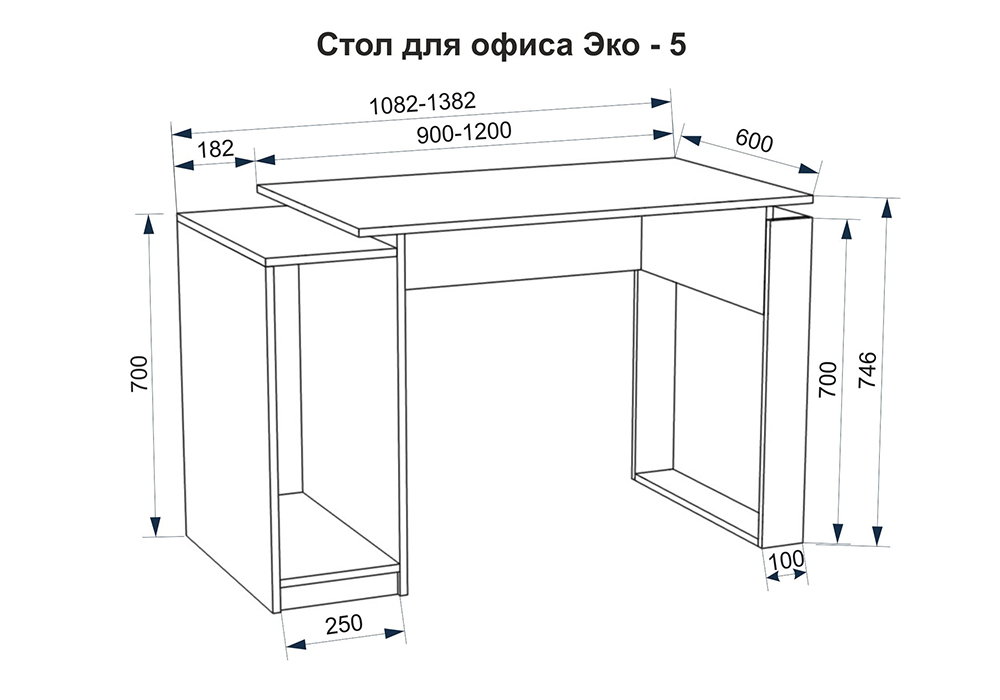 Недорого Комп'ютерні столи Комп'ютерний стіл Еко-5 Югос