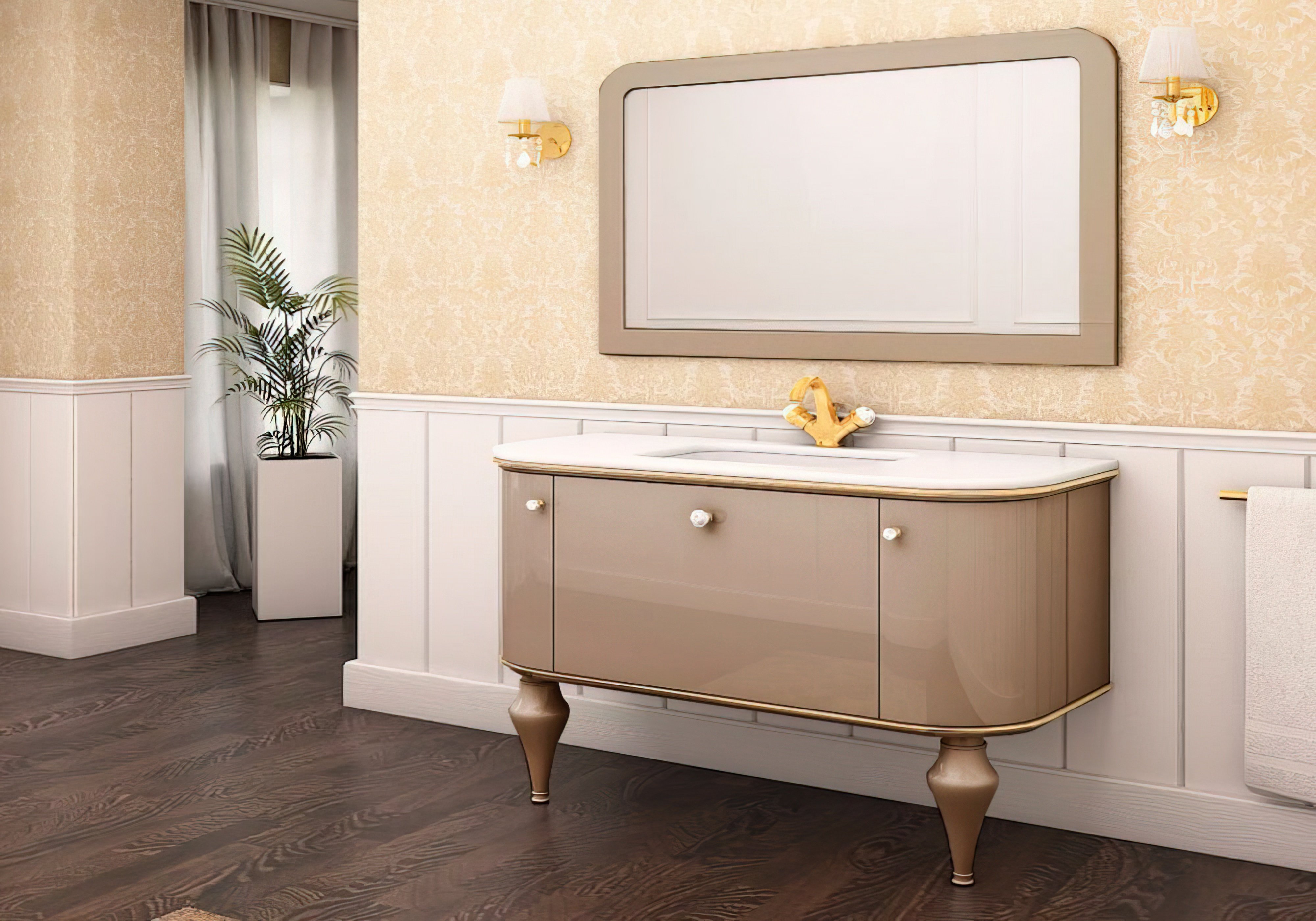  Недорого Мебель для ванной комнаты Комплект мебели для ванной "Amelie" Marsan