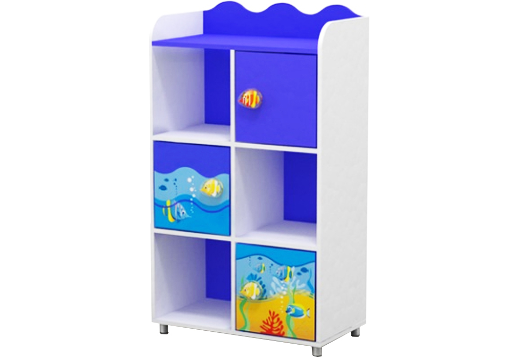 Детский книжный  шкаф Ocean OD-04-2 Дорис, Ширина 79см, Глубина 47см